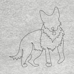 German Shepherd Dog Line Art T-Shirt